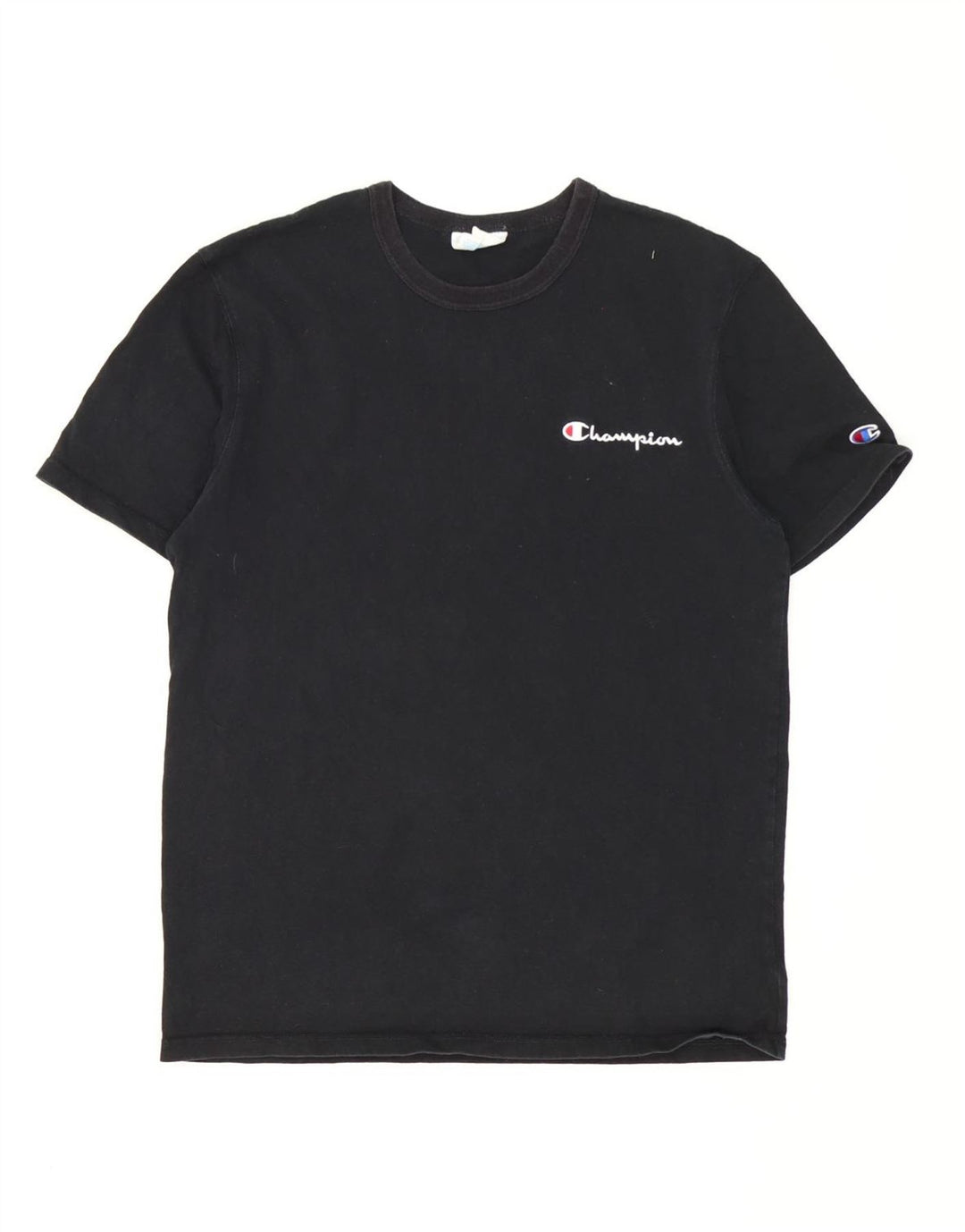 Champion Herren T-Shirt Top Medium Schwarz Baumwolle