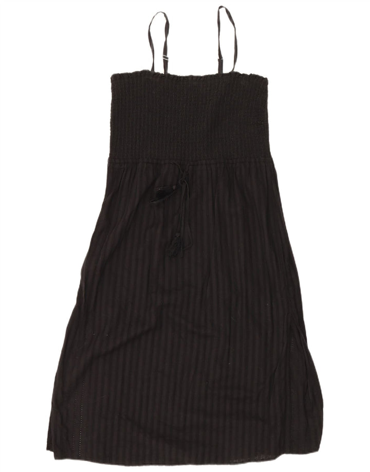 Marks & Spencer Damen-Sommerkleid, UK 46, groß, schwarz gestreift, Baumwolle