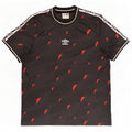 Umbro Herren Grafik T-Shirt Top 2XL Schwarz Geometrisch Polyester