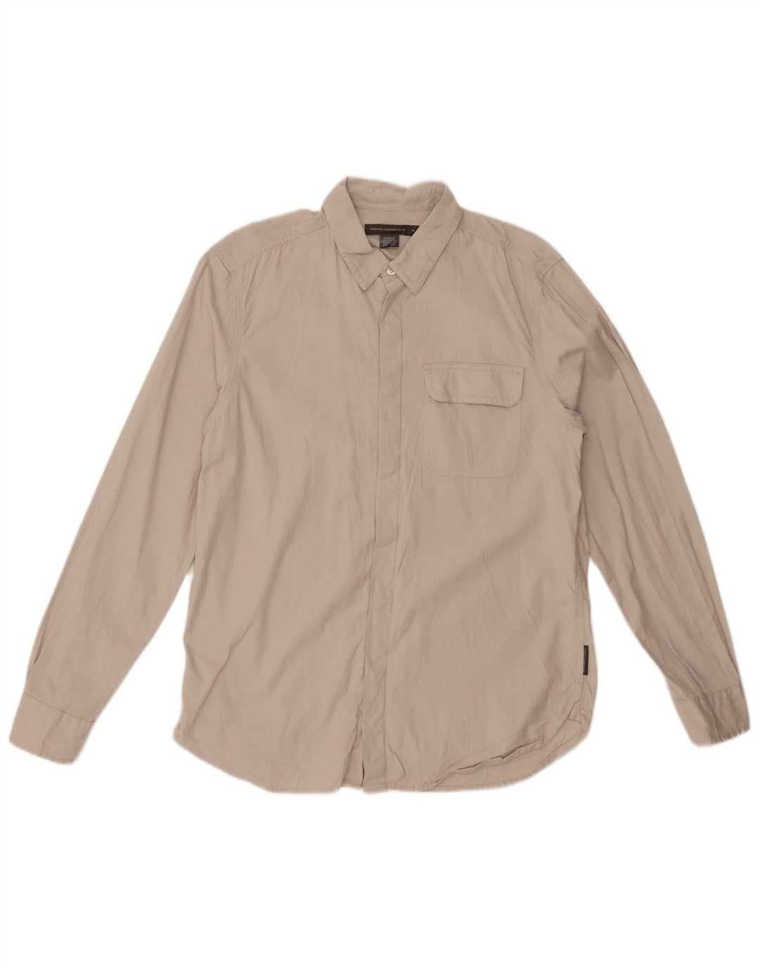 FRENCH CONNECTION Herrenhemd mittelbeige Baumwolle