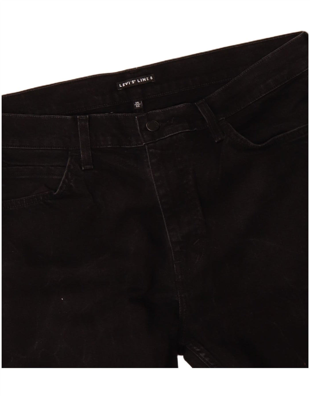 LEVI'S Herren Straight Jeans W36 L27 Schwarze Baumwolle