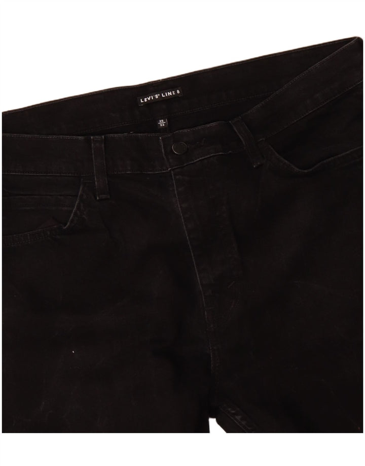 LEVI'S Herren Straight Jeans W36 L27 Schwarze Baumwolle