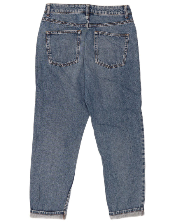 Topshop Mom-Cropped-Jeans für Damen, W28, L24, Blau, Baumwolle