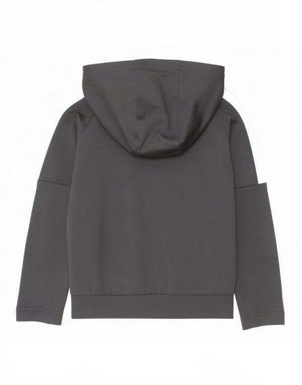 Nike Jungen-Kapuzenpullover mit Reißverschluss, 4–5 Jahre, Größe S, Schwarz, Colourblock-Polyester