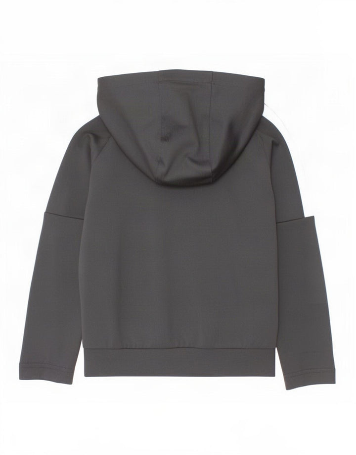 Nike Jungen-Kapuzenpullover mit Reißverschluss, 4–5 Jahre, Größe S, Schwarz, Colourblock-Polyester