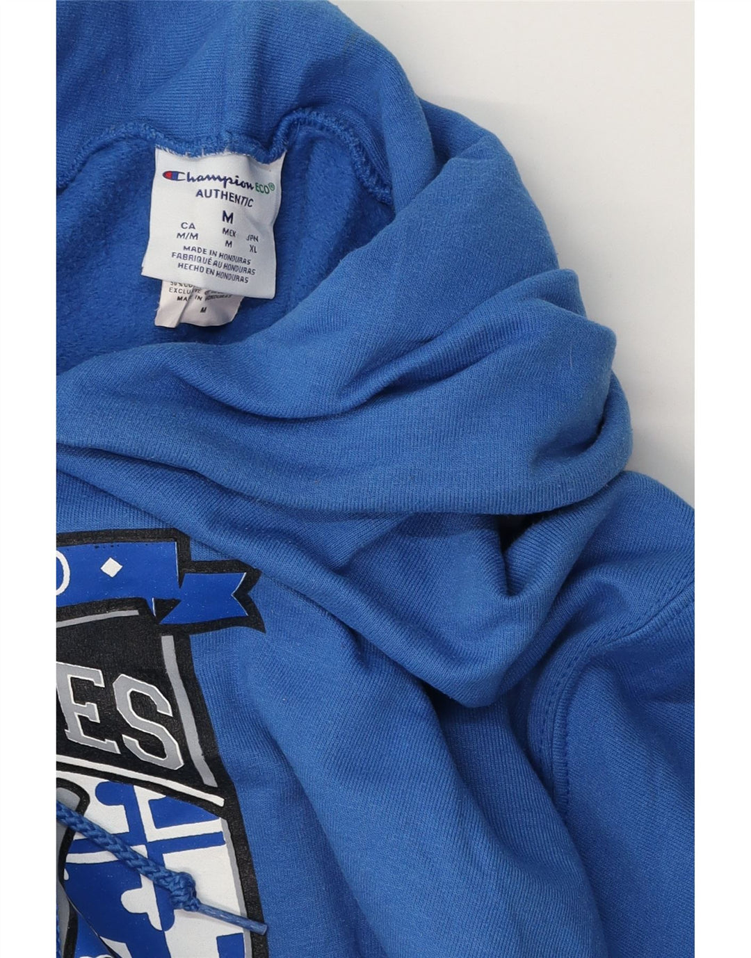 Champion Herren Huskies Graphic Hoodie Pullover mittelblaue Baumwolle