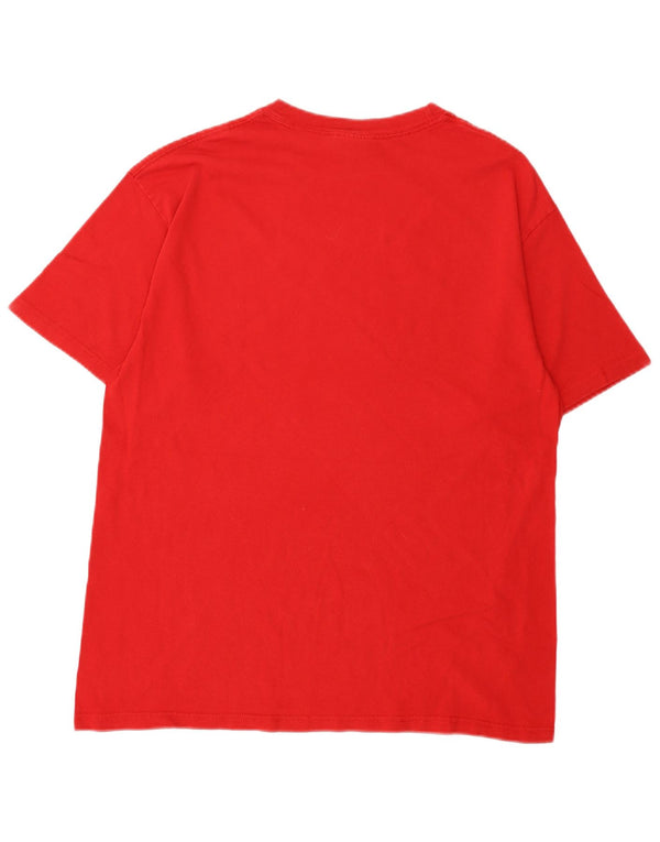 Adidas Herren Grafik-T-Shirt aus mittelroter Baumwolle