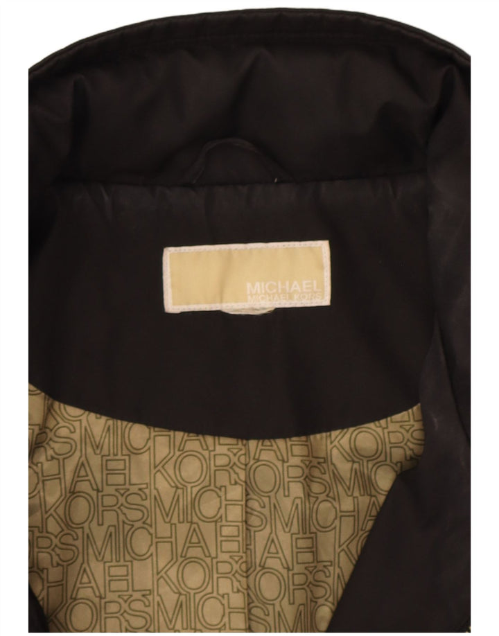Michael Kors Damen-Utility-Jacke mit Kapuze, UK 18, XL, Schwarz, Polyester