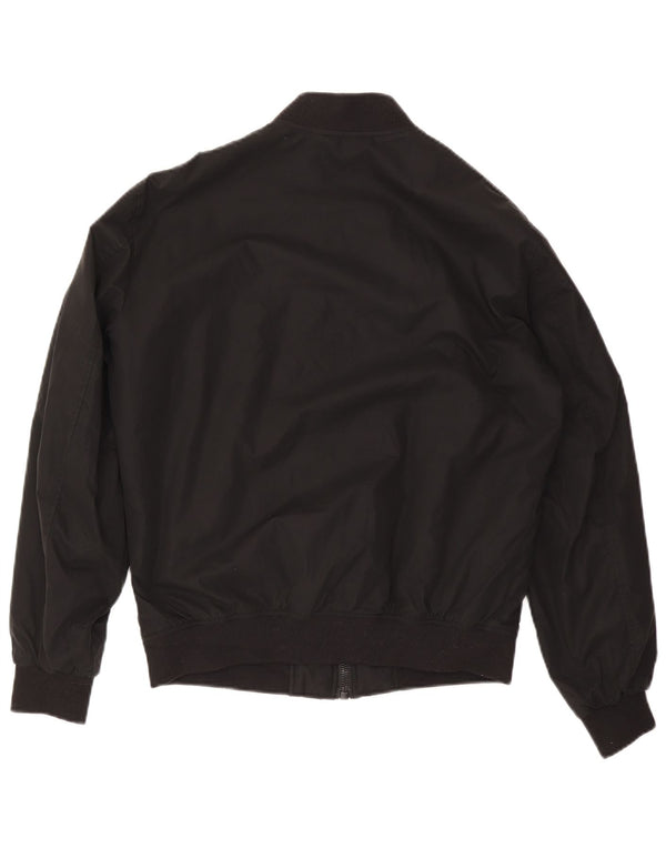 Zara Herren Loose Fit Bomberjacke UK 36 Small Schwarz Polyester