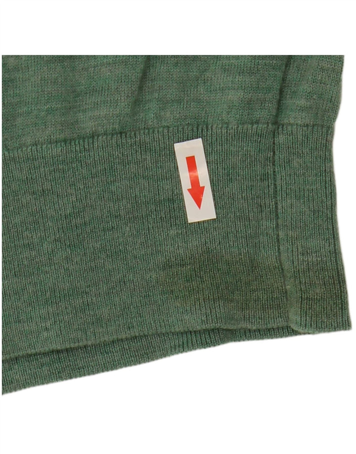 John Lewis Herren-Pullover mit Rundhalsausschnitt, mittelgrüne Merinowolle