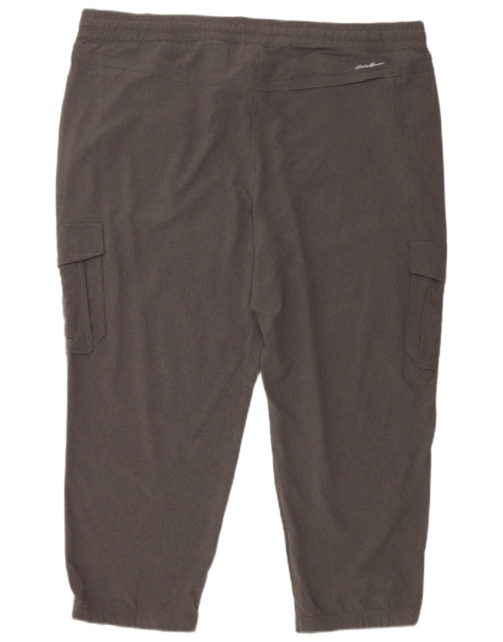 Eddie Bauer Damen Capri Cargo-Trainingshose UK 18 XL Grau Polyester