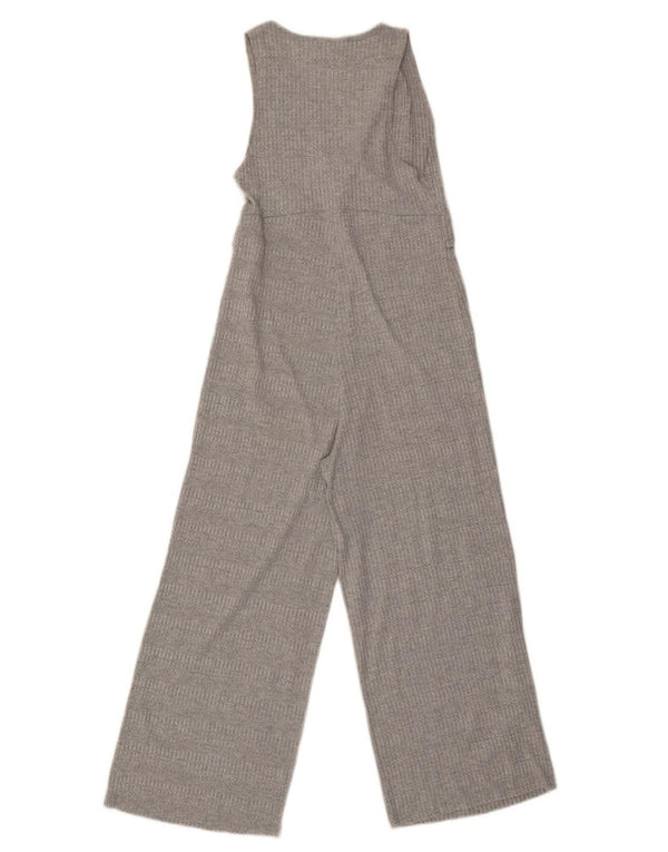 Ärmelloser Damen-Strickoverall von Zara, Größe S, Größe S, grau gestreift, Polyester