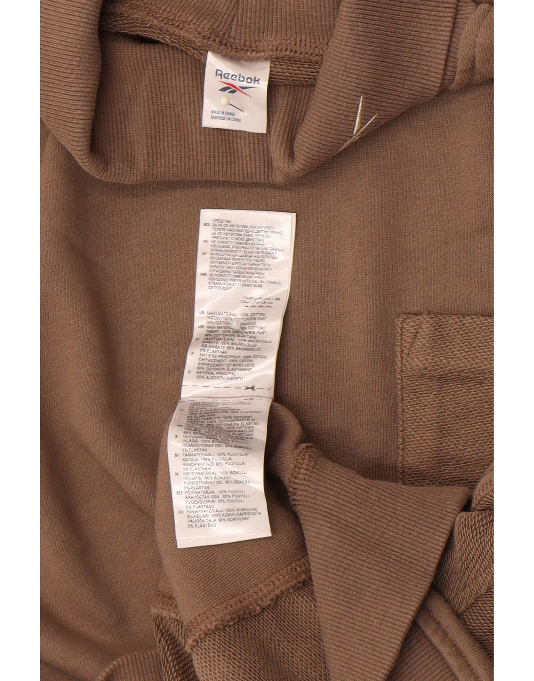 Reebok Damen Übergroßer Rollkragen-Sweatshirt-Pullover UK 16/18 Large Braun