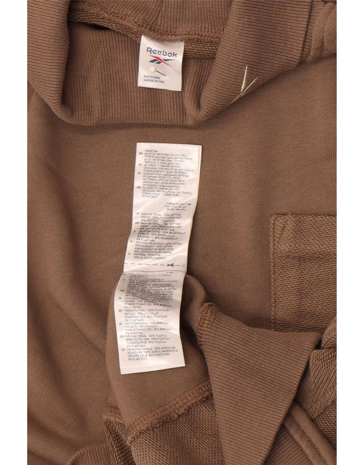 Reebok Damen Übergroßer Rollkragen-Sweatshirt-Pullover UK 16/18 Large Braun