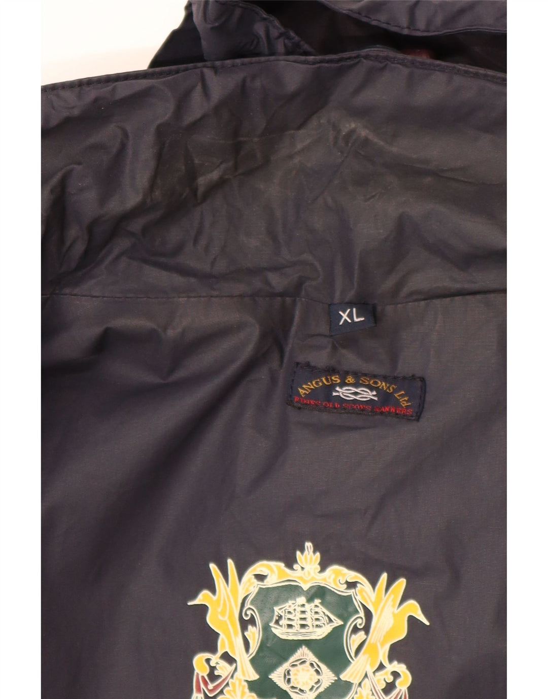 VINTAGE Herren Regenjacke mit Kapuze UK 42 XL Marineblau