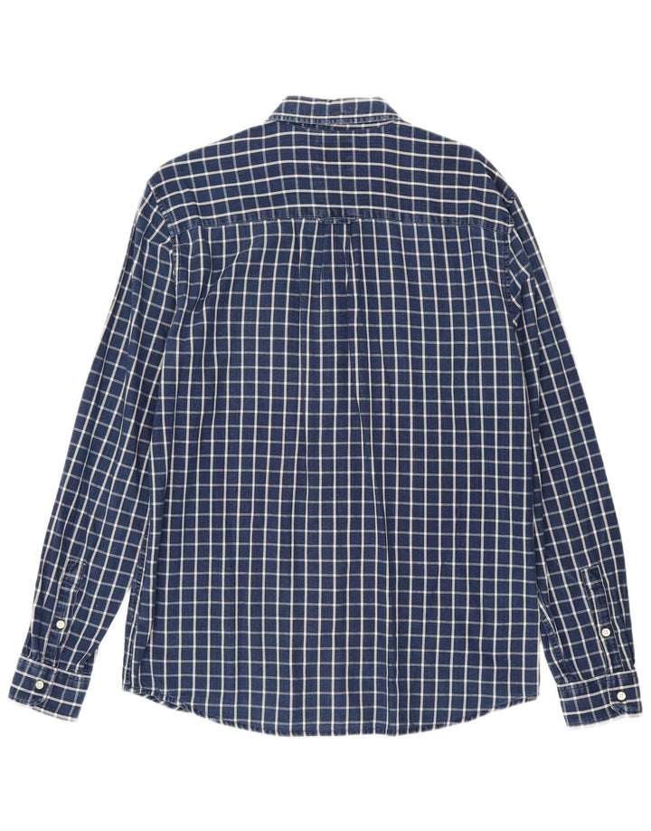 Wrangler Herren-Hemd in normaler Passform, mittelmarineblau, kariert, Baumwolle
