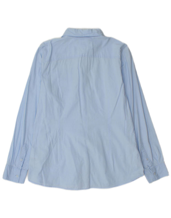 Tommy Hilfiger Damen-Hemd mit klassischer Passform, große blaue Baumwolle