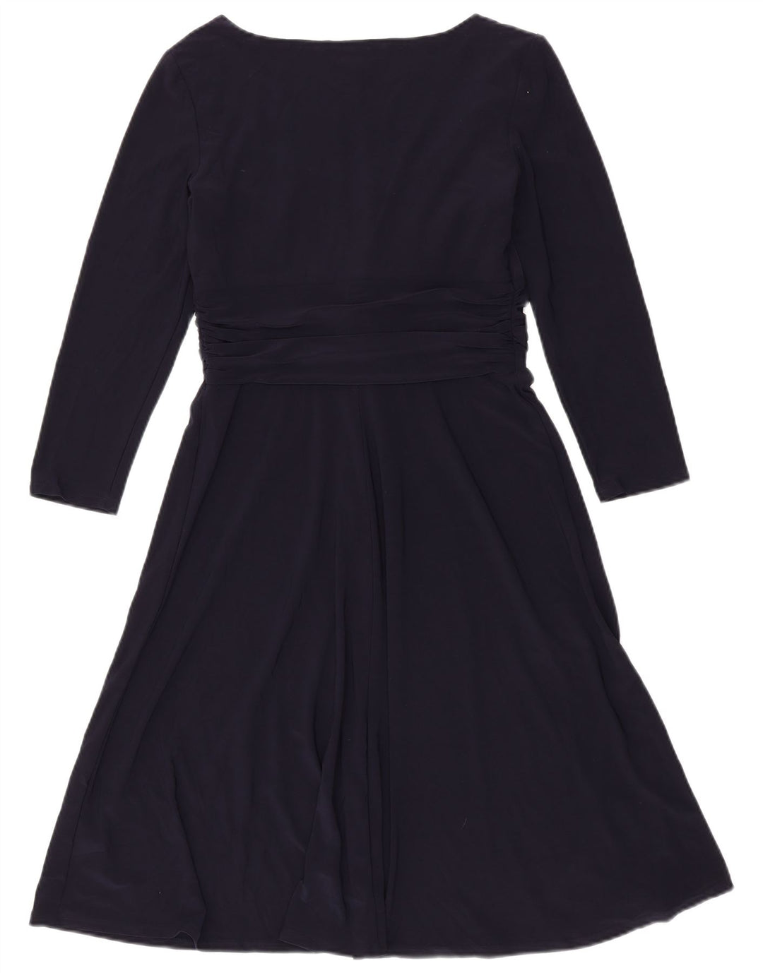 Chaps Damen-Kleid in A-Linie mit 3/4-Ärmeln, Größe M, Marineblau, Polyester