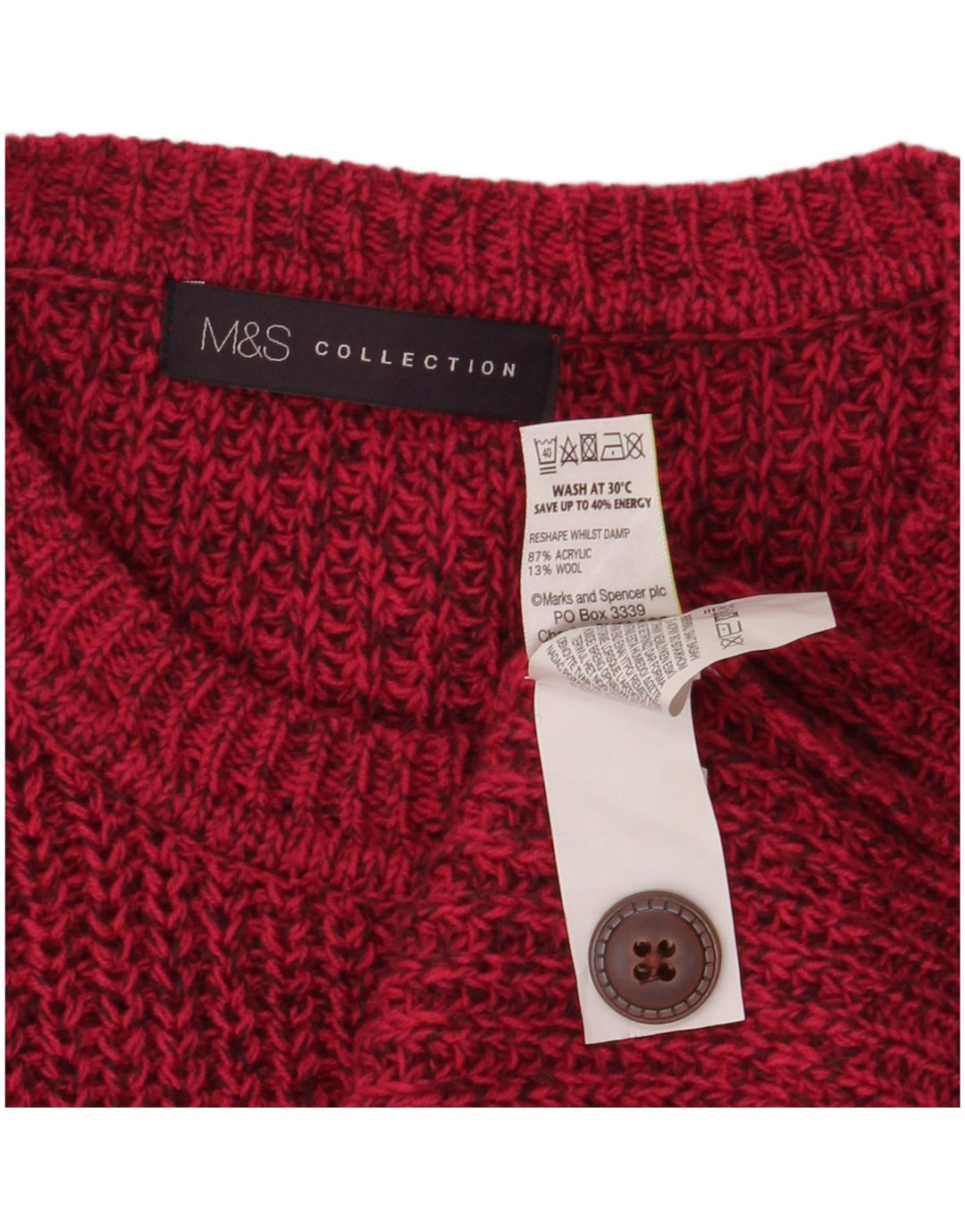 Marks & Spencer Damen-Strickjacke in Übergröße, Gr. 10, klein, rosa meliert