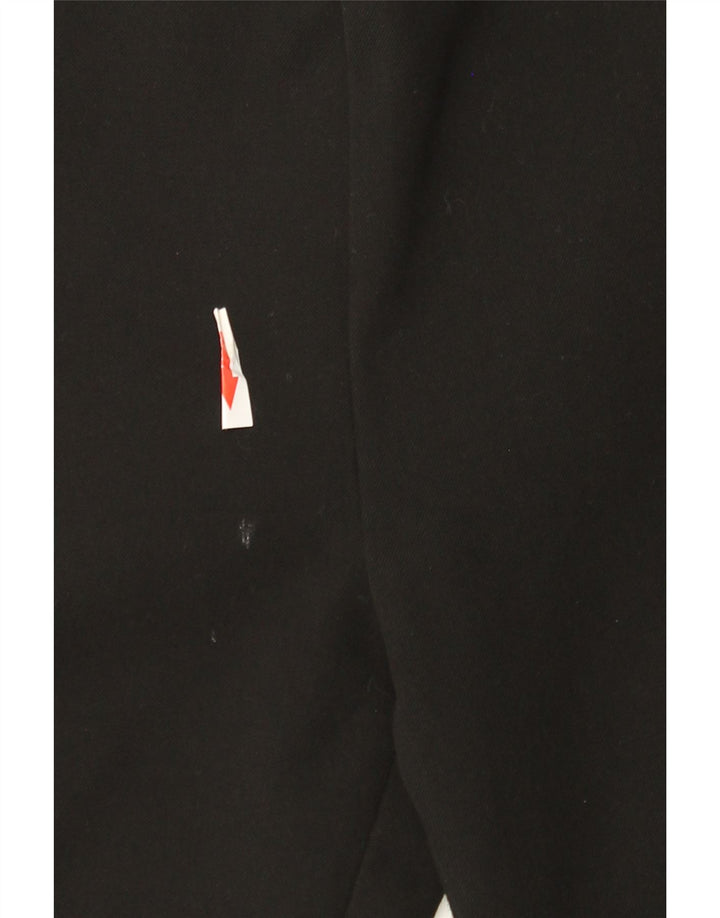 Zara Damen Mid Rise Slim Freizeithose Medium W28 L28 Schwarz Polyester