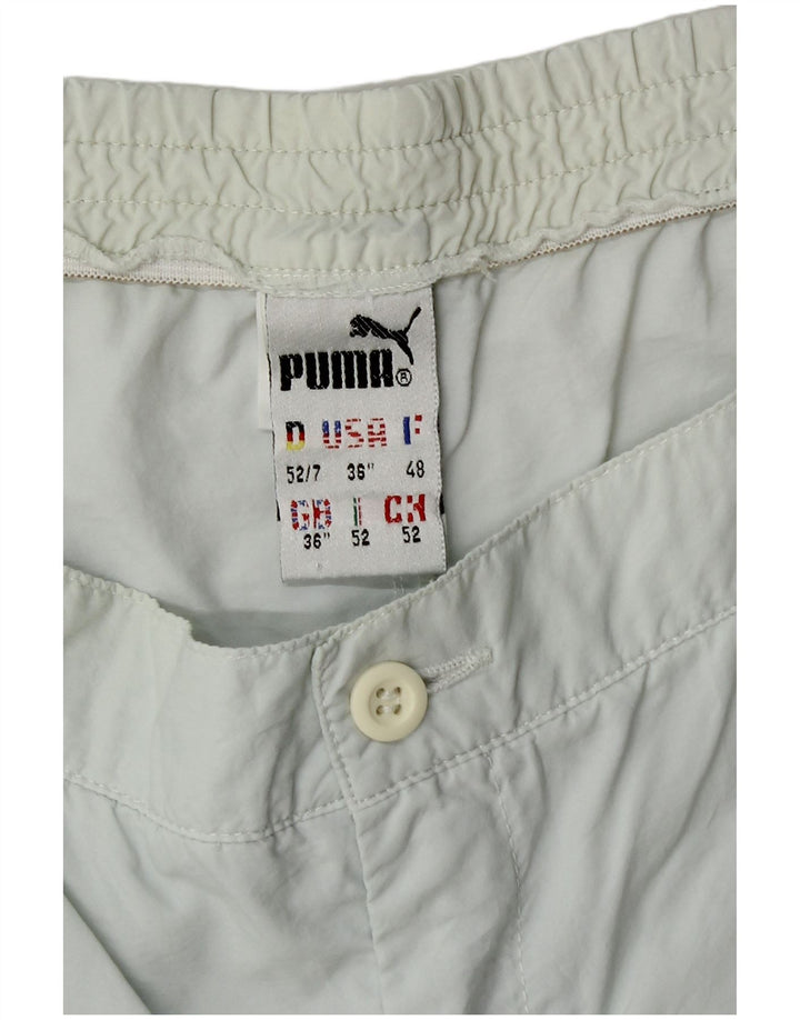 Puma Herren Pegged Chino Shorts W36 Großes blau gestreiftes Polyamid
