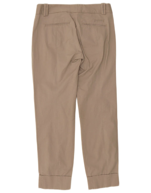 Zara Damen Slim Fit Chinohose EU 36 XS W26 L27 Beige Baumwolle