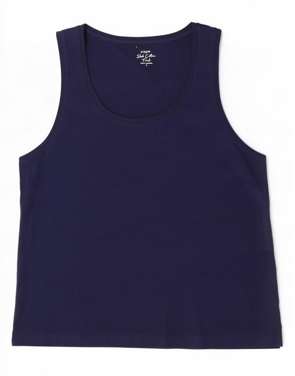 J. Crew Damen-Trägershirt, UK 14, Größe L, Marineblau, Baumwolle