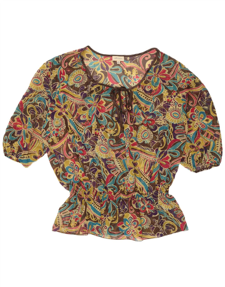 Marks & Spencer Damen Durchsichtiges Blusenoberteil UK 22 3XL Mehrfarbig