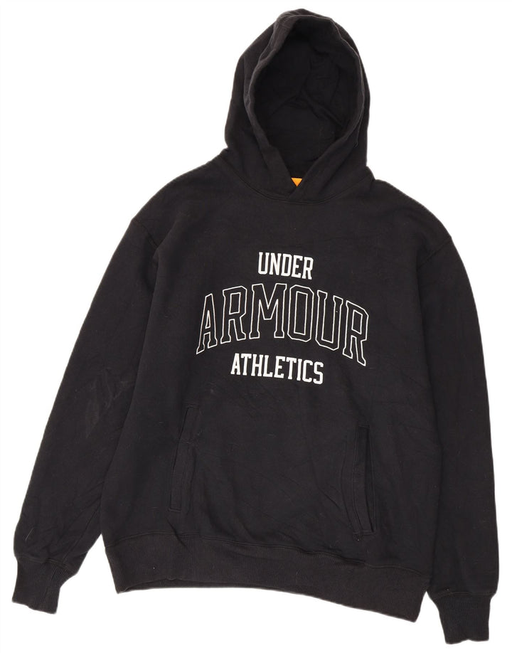 Under Armour Herren-Kapuzenpullover mit Grafik, mittelschwarz, Baumwolle