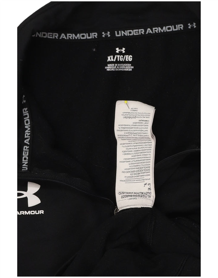 Under Armour Herren-Trainingsanzug mit Reißverschluss, Pullover, XL, Schwarz, Polyester