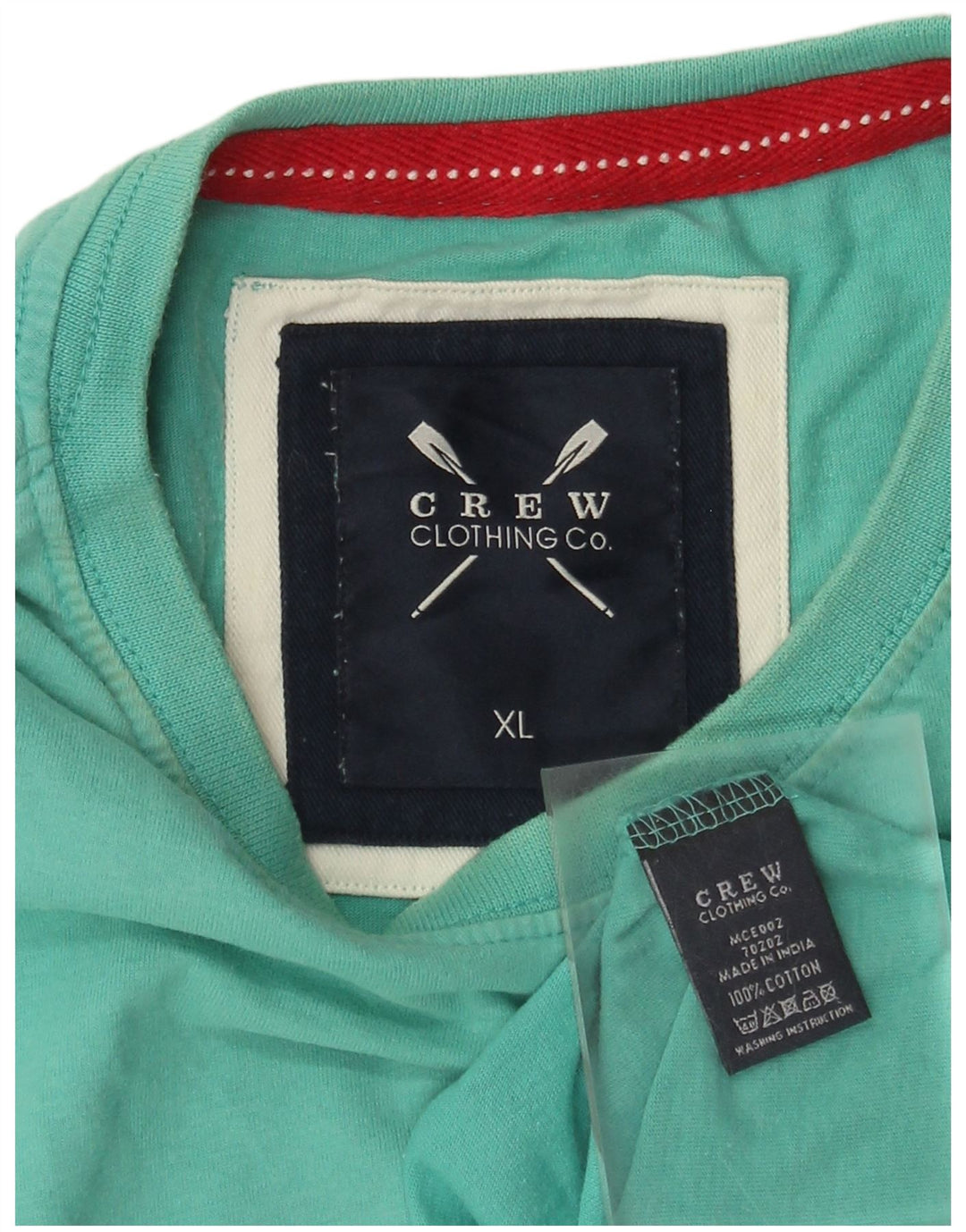 J. Crew Herren T-Shirt Top XL Türkis Baumwolle