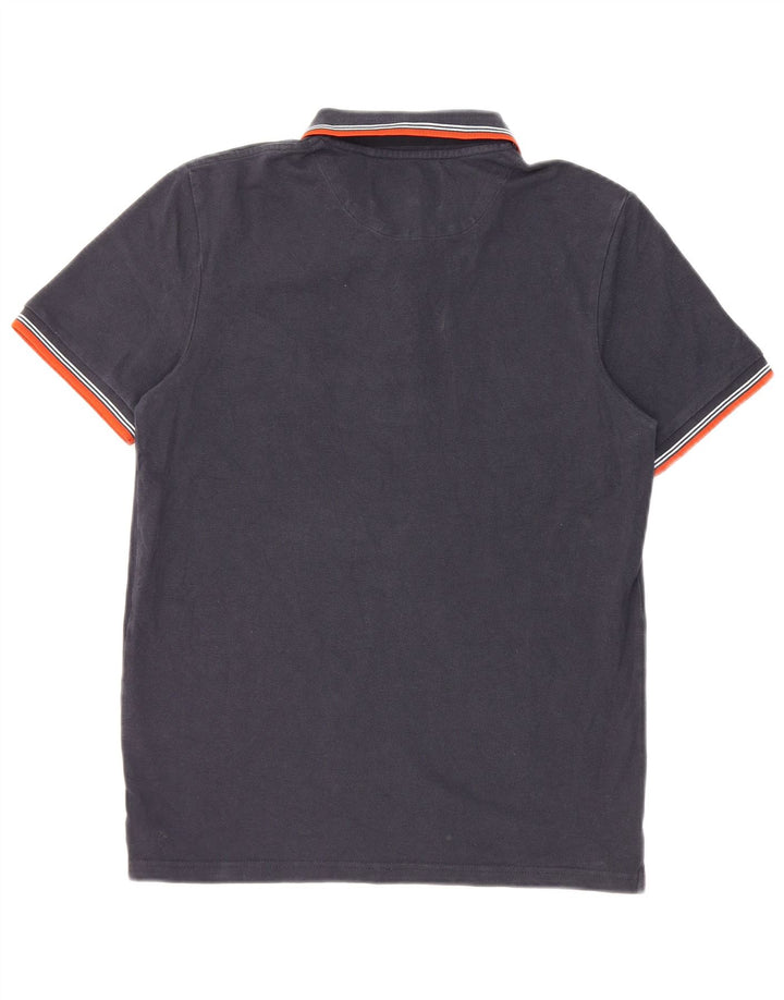 Lyle & Scott Herren-Poloshirt, klein, marineblau, gestreift, Baumwolle