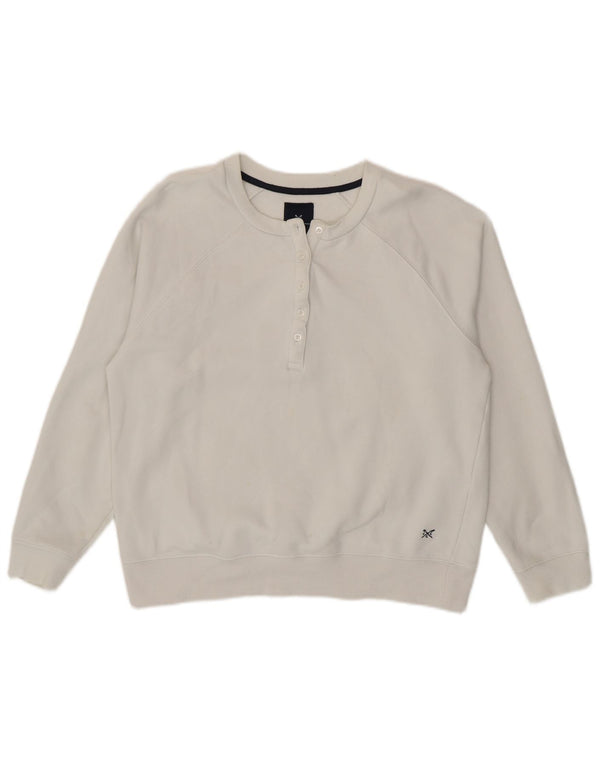 Crew Clothing Damen-Sweatshirt-Pullover, UK-Größe 44, Größe L, weiße Baumwolle