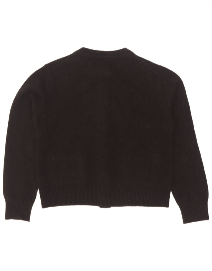Massimo Dutti Damen-Cardigan-Pullover UK 12 Mittelschwarze Wolle