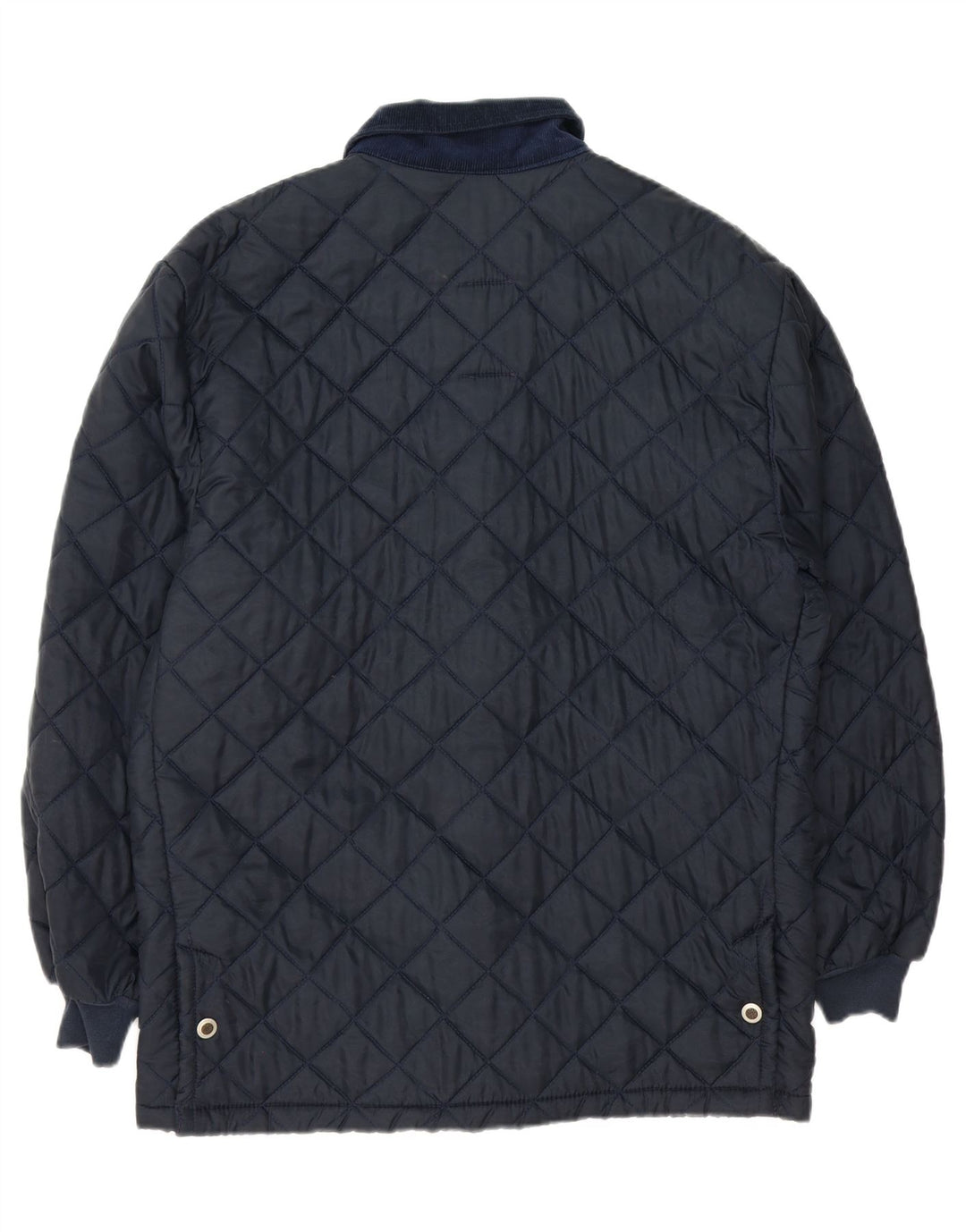 VINTAGE Mens Quilted Jacket UK 40 Large Navy Blue Vintage Vintage and Second-Hand Vintage from Messina Hembry 