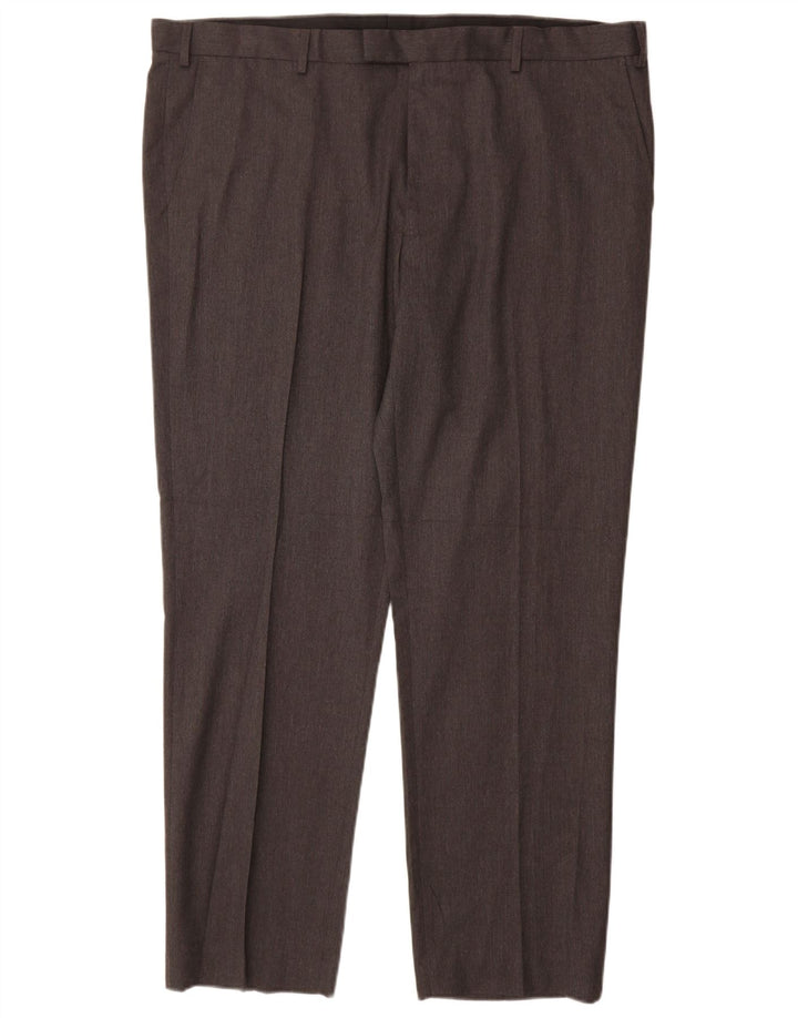 Marks & Spencer Herren-Anzughose, normal, W42, L31, grau, Polyester