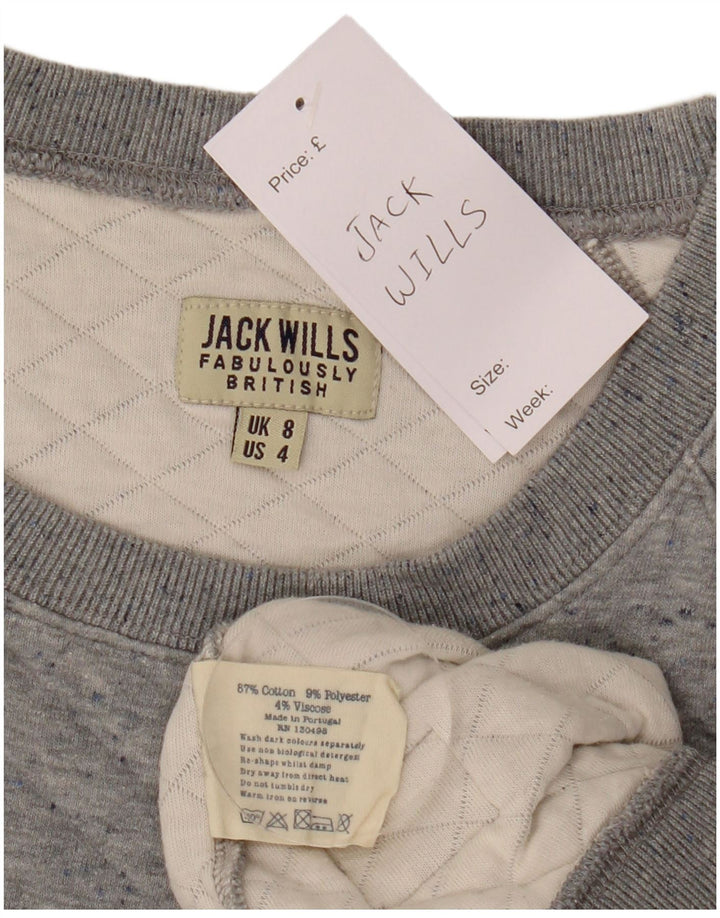 Jack Wills Damen-Sweatshirt in Übergröße, Größe S, Grau, Baumwolle