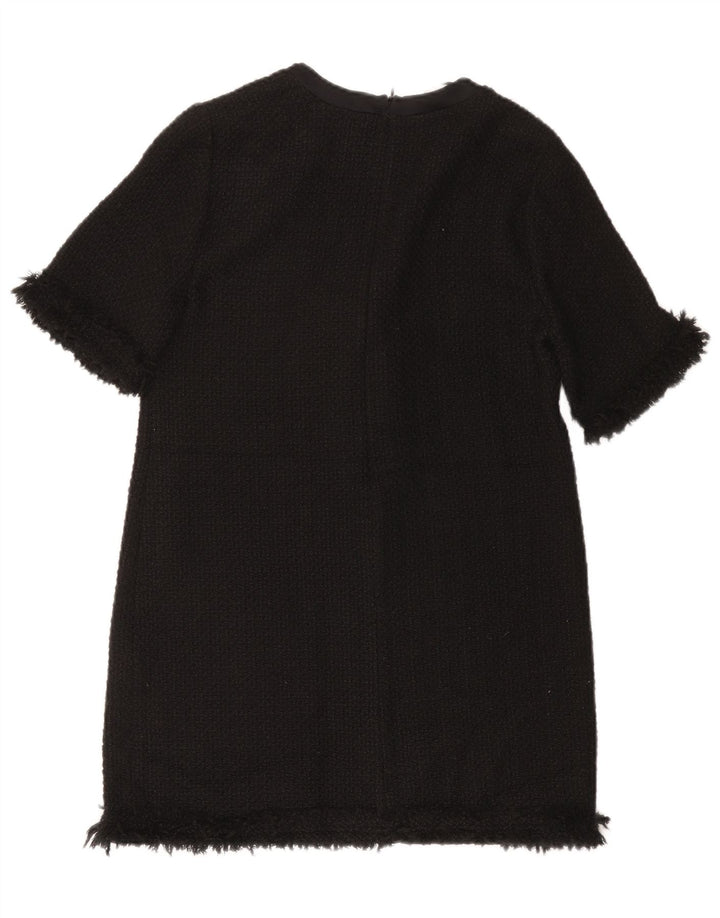 Zara Damen Etuikleid UK 12 Medium Schwarz Acryl