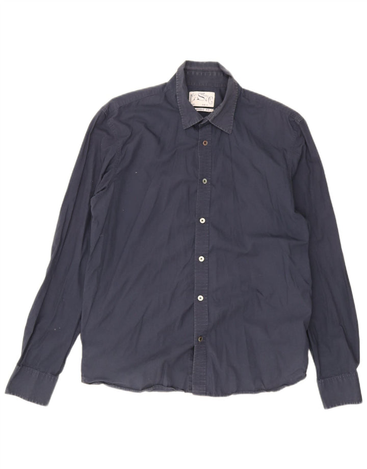 Levi's Herren-Hemd mit klassischer Passform, mittelmarineblaue Baumwolle