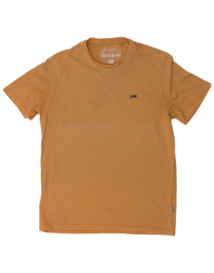 Napapijri Herren T-Shirt Top Large Beige Baumwolle