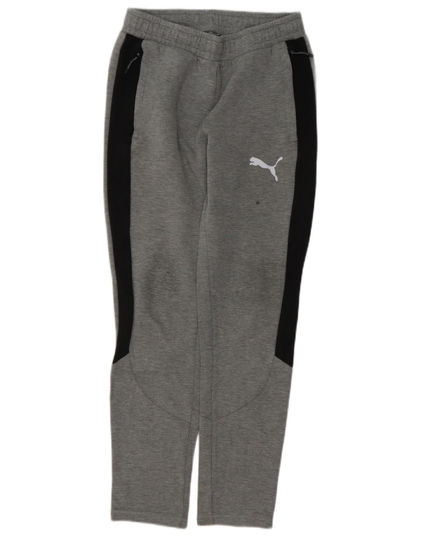 Puma Herren-Trainingshose, Größe S, Grau, Colourblock-Baumwolle