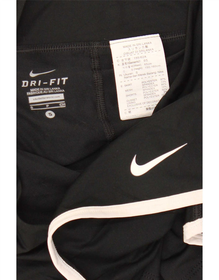 Nike Damen Dri Fit Skort UK 10 Small Schwarz Polyester