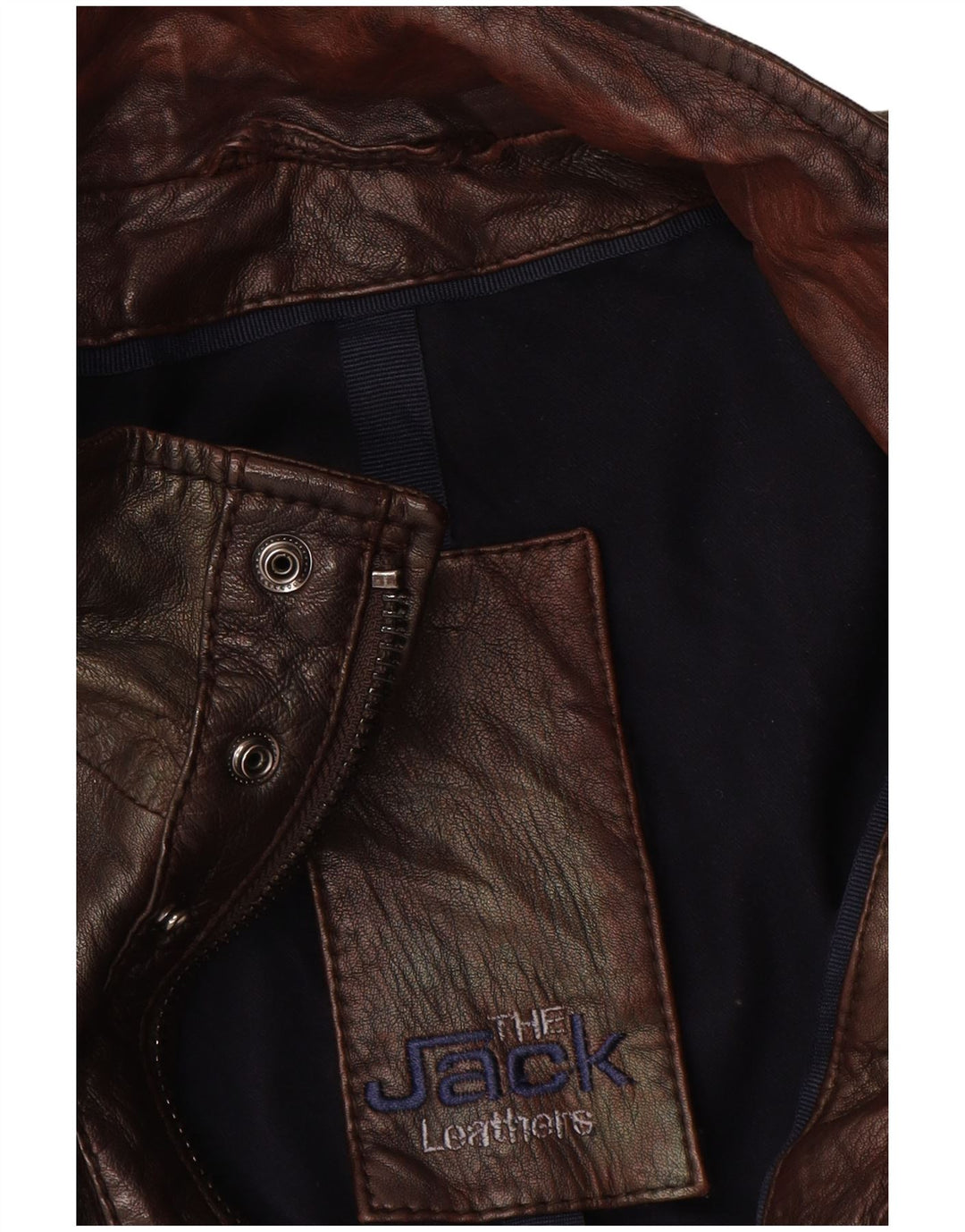 Vintage Herren Lederjacke IT 54 2XL Braunes Leder