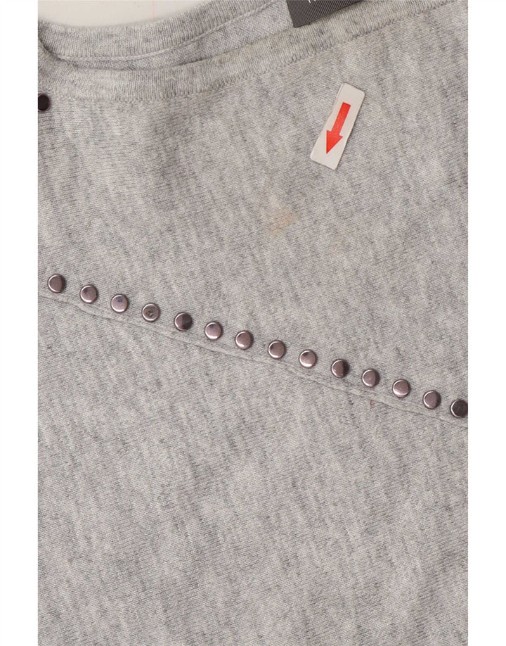 MINT VELVET Damen-Blusenoberteil in Übergröße, Gr. 6, XS, grau meliertes Polyester