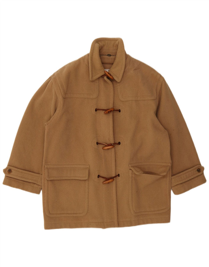 Oliver By Valentino Herren Loose Fit Duffle Jacket IT 48 Medium Beige Chevron
