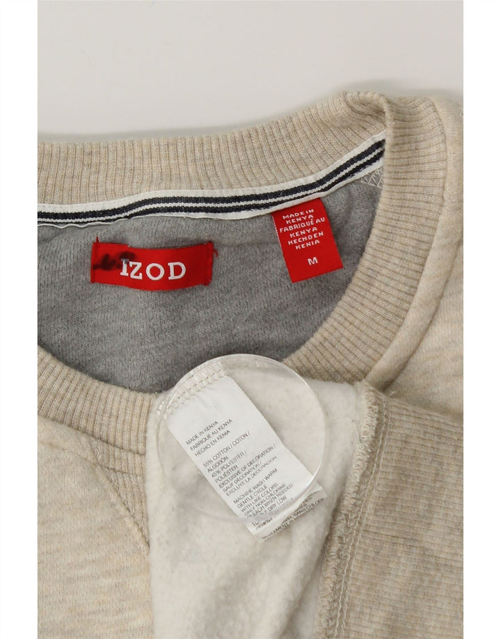 IZOD Herren-Sweatshirt-Pullover, mittelbeige Baumwolle