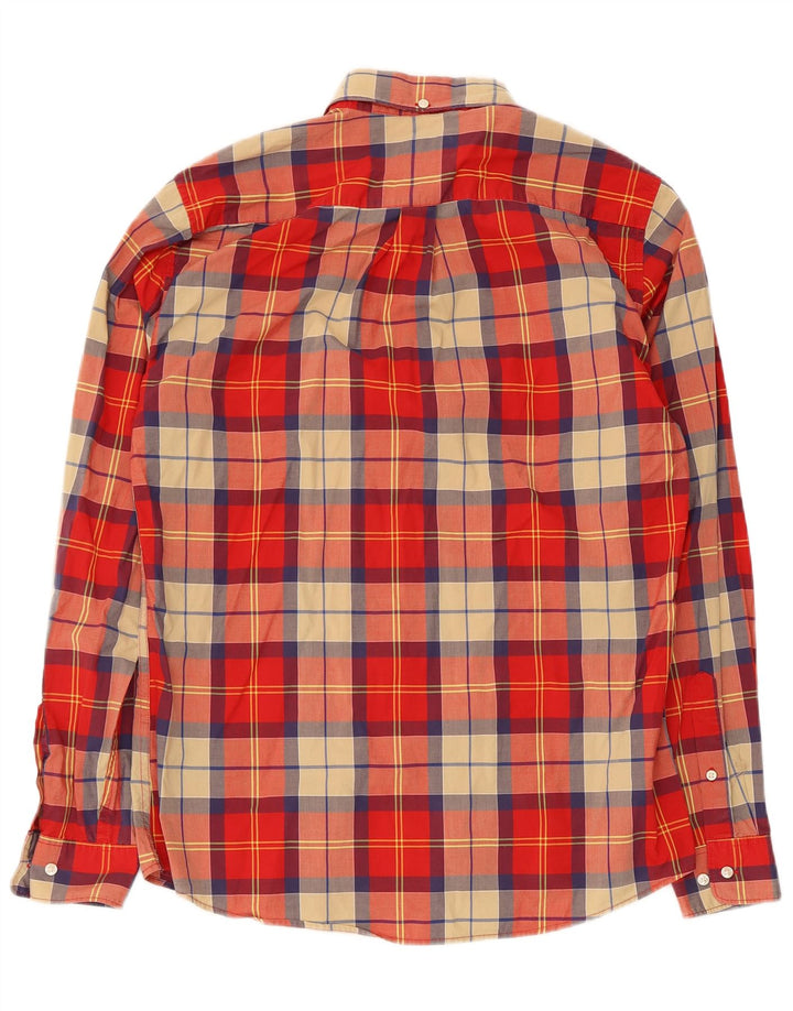 Barbour Tailored Fit-Hemd für Herren aus mittelroter Karo-Baumwolle