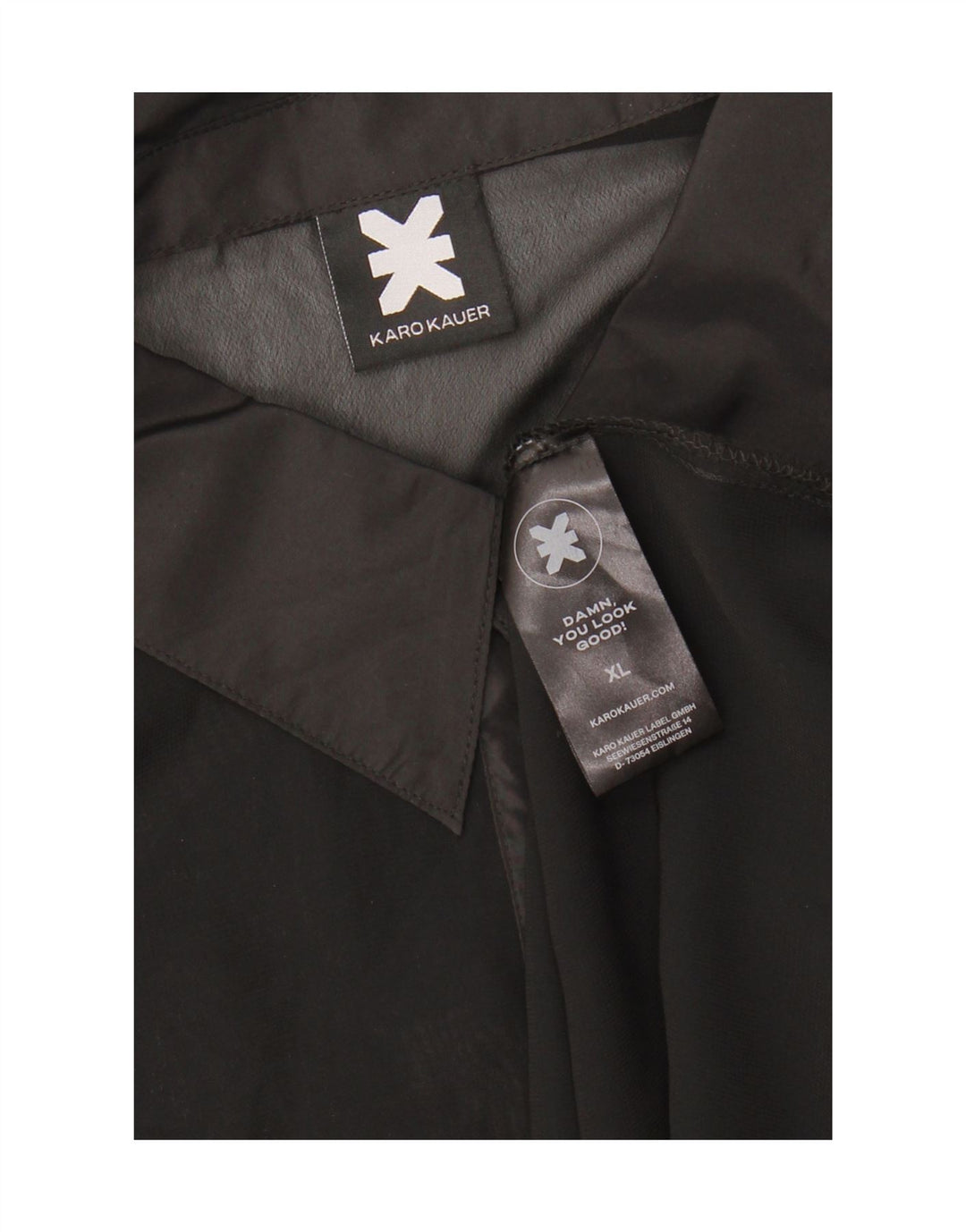 KARO KAUER Mens Graphic Shirt XL Black Polyester