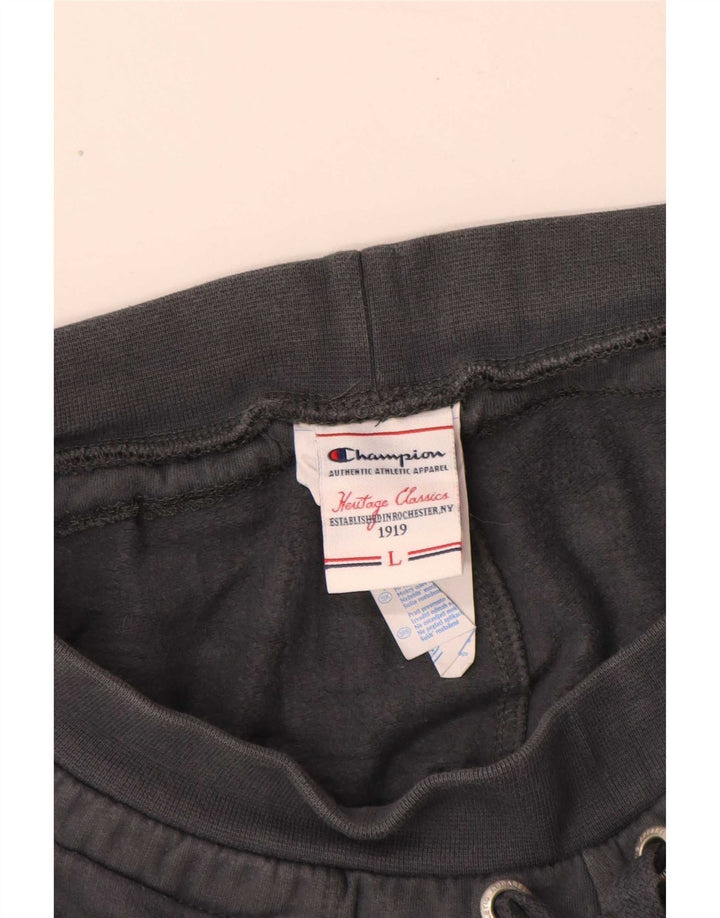 Champion Herren-Trainingshose, Jogginghose, Größe L, Grau, Baumwolle