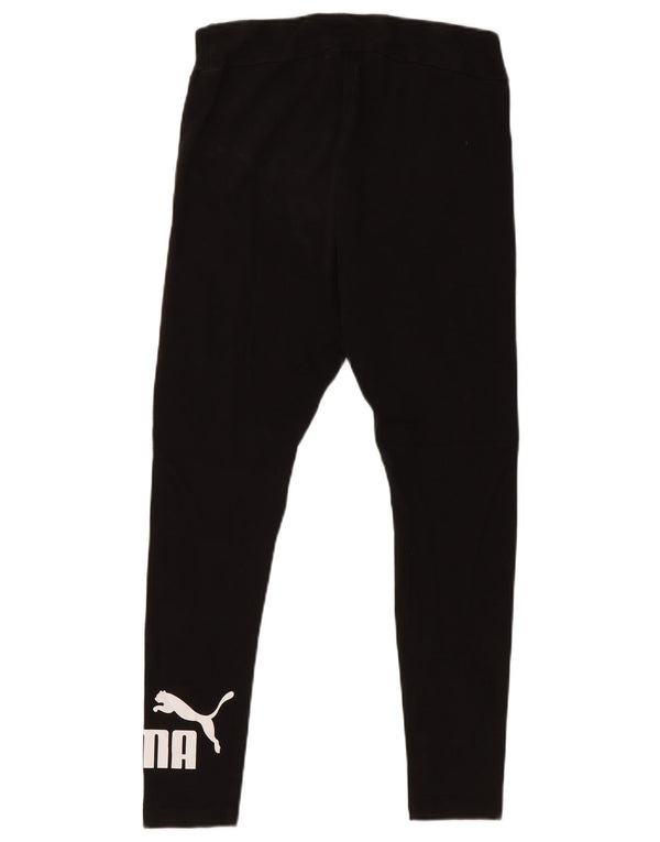 Puma Damen Graphic Leggings UK 12 Medium Schwarz